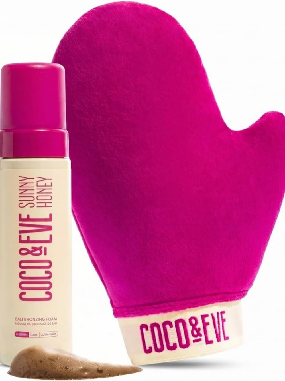 Self Tanner Mousse Kit - Bronzing Foam & Tanning Mitt for a Natural Glow, Medium